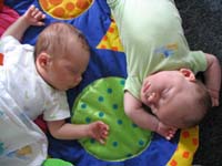 Desmond and Lex taking a nap